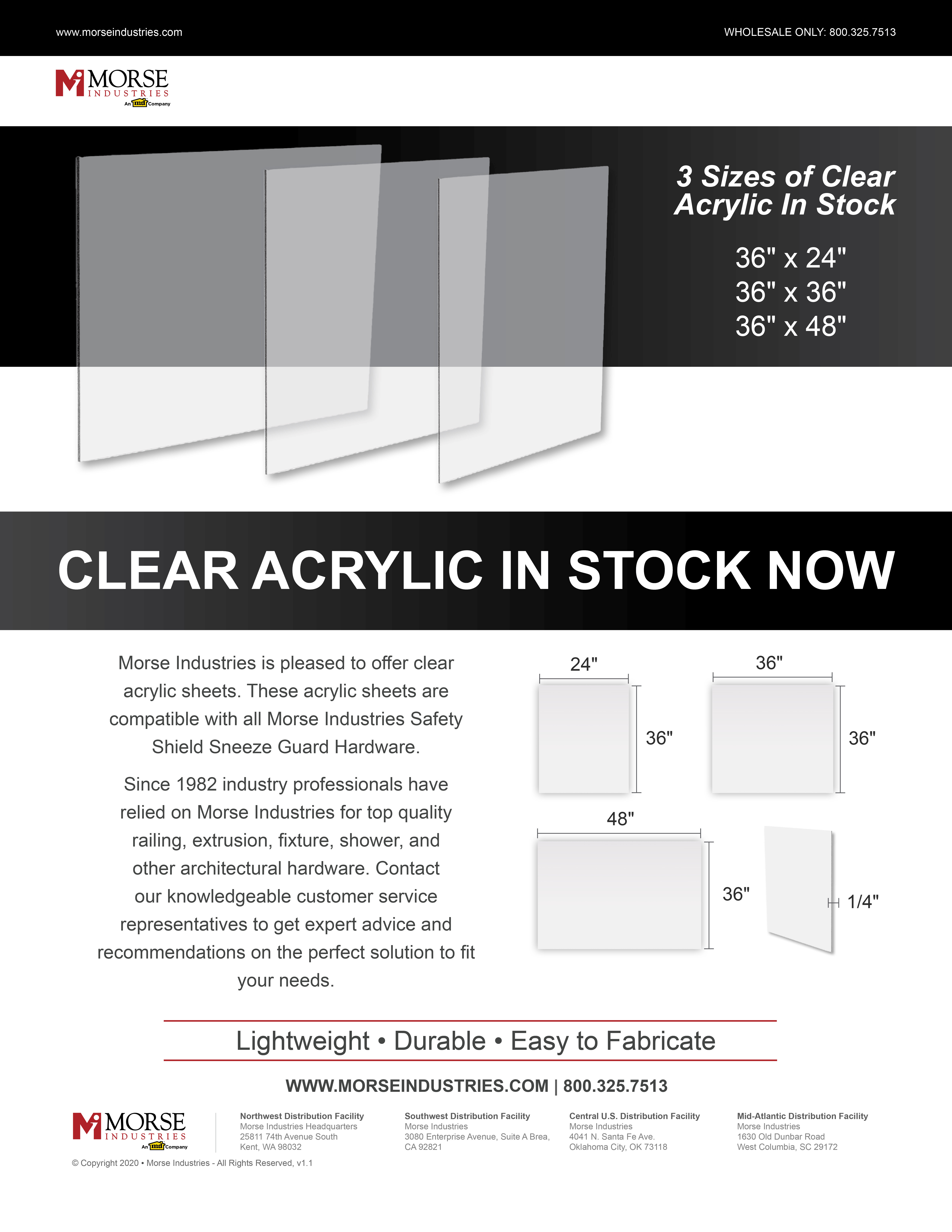 Clear Acrylic Promotional Flyer