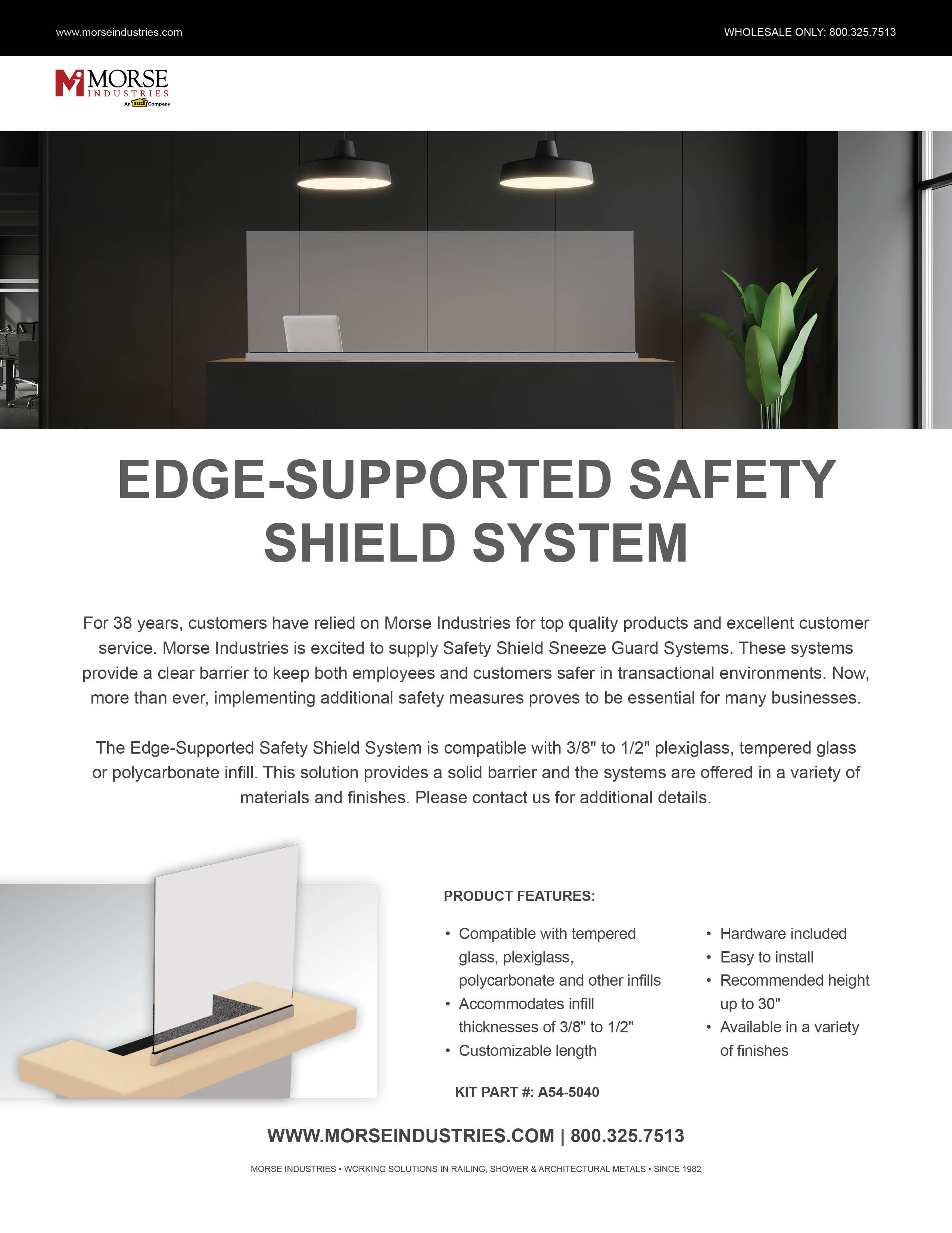  Edge-Supported Safety Shield